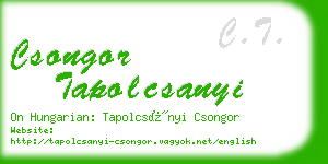 csongor tapolcsanyi business card